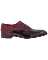 Lacuzzo C Contrast Claret Brogue Claret Shoe 6 - Red