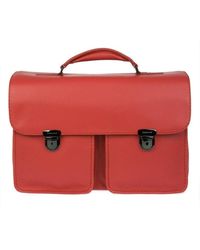 Zanellato Leather Briefcase - Red