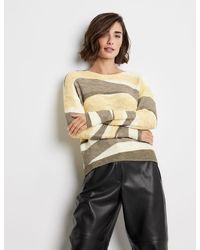 Gerry Weber Khaki Stripe Sweater - Green