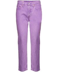 Levi's Denim Beige 501 Crop Neutral Ground in Natural | Lyst