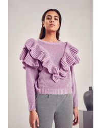 Ichi Mahra Lavender Sweater - Purple
