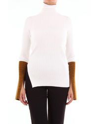 Moncler White Turtleneck Sweater