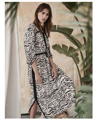 pink and black tiger print dress
