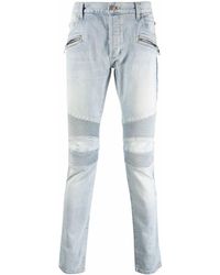 Dames Kleding voor voor heren Jeans voor heren Balmain Denim Straight Jeans Sh15342 Z163 in het Zwart 
