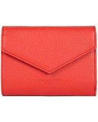 Rouge Lancaster Womens Victoria Safiano Leather Wallet Large Red 