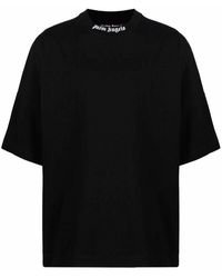 Palm Angels Logo-print Short-sleeve T-shirt - Black
