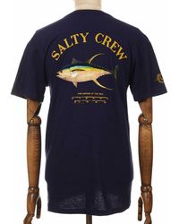 Salty Crew Ahi Mount Tee - Navy Small, - Blue