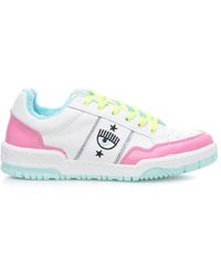 White blue aqua women's cf1 sneakers with side logo - CHIARA FERRAGNI -  Pavidas