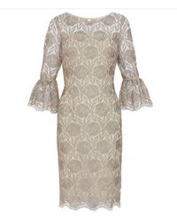 Gina Bacconi Theora Embroidery Dress Butter Cream Sss1006 - Natural