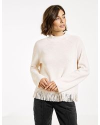 Gerry Weber Ivory Sweater With Fringing - White