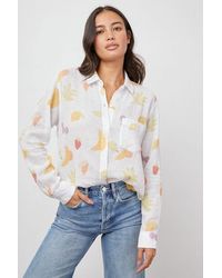 Rails Charli Shirt In Cut Out Fruit - White