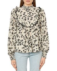 byTiMo - Floral Pattern Pleated Blouse - Lyst