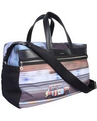 Paul Smith Mini Print Travel Bag - Black