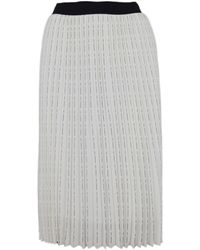Karl Lagerfeld Pleated Skirt With Logo - Gray