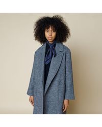 Folk Folk Robe Twill Coat — Melange — Made In Portugal - Blue
