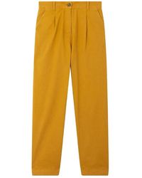 Leon & Harper Poison Plain Trousers - Yellow