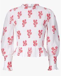 Pink City Prints City Prints Isabel Candy Daffodil Top - Pink
