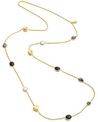Azuni London Penelope Multi Stone Necklace Gold - Black