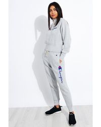 Champion Big Script Logo Rib Cuff Pant - Gray