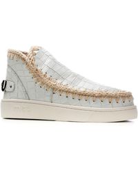 Mou Suede Summer Eskimo Sneaker in Black | Lyst
