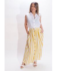 Hartford Justa Stripe Skirt - Yellow