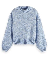 Scotch & Soda Relaxed-fit Boucle Sweater - Blue