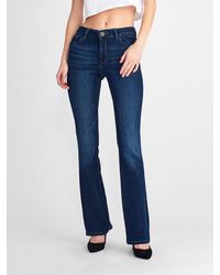 DL1961 Denim Bridget Faded High-rise Bootcut Jeans in Blue Womens Clothing Jeans Bootcut jeans 