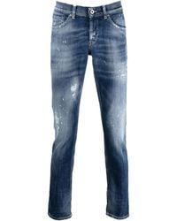 Dondup George Distressed Skinny Jeans Up232-ds0107u-bq4-800 - Blue