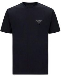 Prada Studded-logo Crew-neck Short-sleeve T-shirt - Black