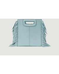 Maje Leather Bag M Mini Celadon - Blue