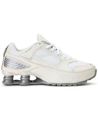 white nike shox women's