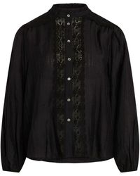 co'couture Lisissa Lace Shirt By Co Couture - Black