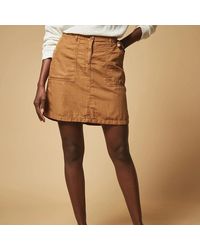 Hartford Peanut Jine Woven Skirt - Brown