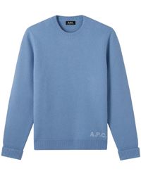 Herren Bekleidung Pullover und Strickware Strickjacken A.P.C Pull Leonhard in Blau für Herren 