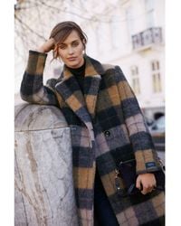 Part Two Oversize Check Patterned Coat - Multicolour