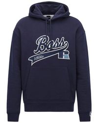 BOSS x Russell Athletic College Logo Hooded Sweatshirt Navy - Blue