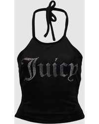 Juicy Couture Etta Halter Neck Top - Black