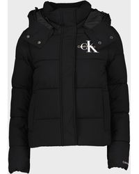 calvin klein jacket black and white
