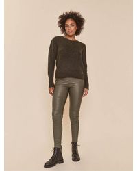 Mos Mosh Lucille Stretch Leather leggings Xtra Small - Brown