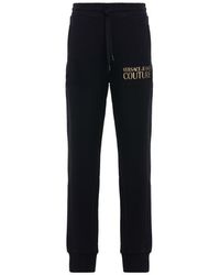 Versace Jeans Couture Thick Lamina Logo Print joggers - Black