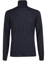Paolo Pecora Maglia Collo Alto Blu - Blue