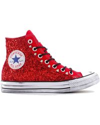 red glitter converse womens