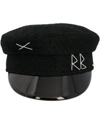 Ruslan Baginskiy Logo Embroidered Baker Boy Hat - Black