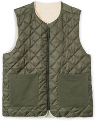 Forét Reflect Reversible Fleece Vest Army - Green