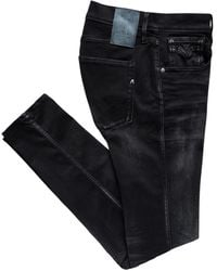 replay leather jeans
