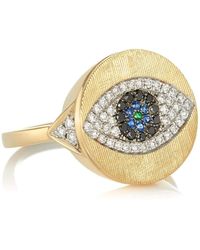 Womens Jewellery Rings Metallic Devon Woodhill Chunky North Star Ring in Gold 