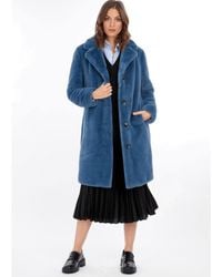 Oakwood Cyber Faux Fur Coat - Blue