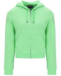 Juicy Couture Robertson Terry Towelling Hoodie - Mint - Green