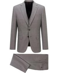 hugo boss grey suit sale