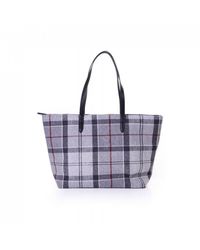 barbour tartan tote bolsa